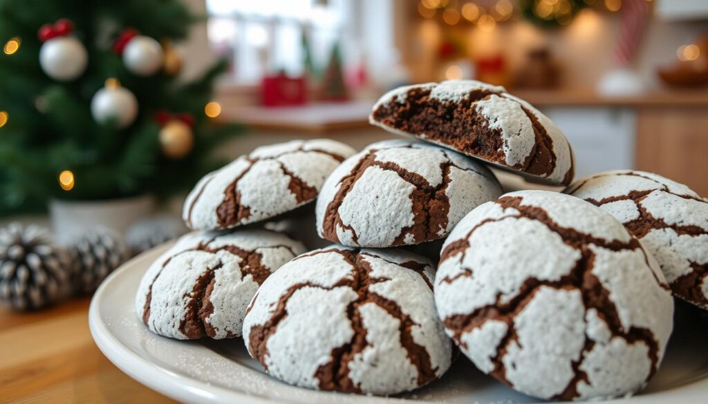 Chocolate crinkle cookies