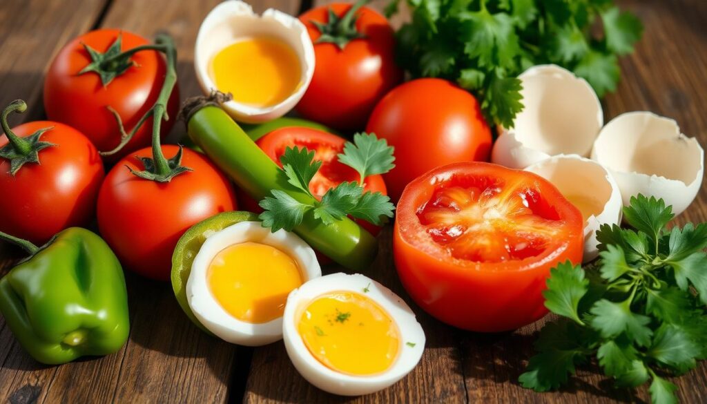 Menemen ingredients