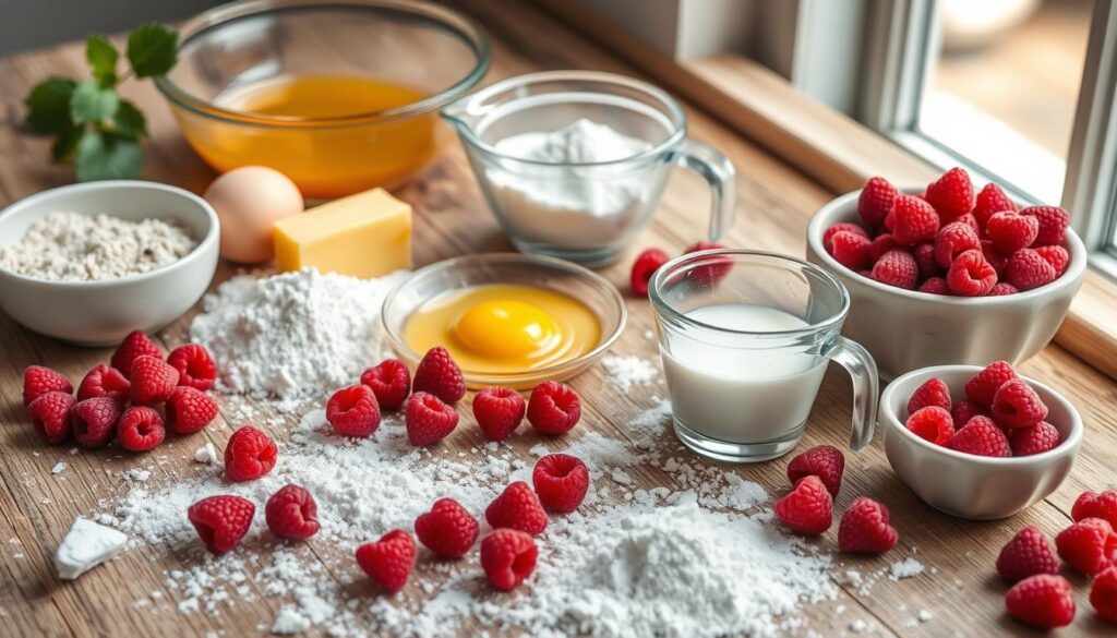 raspberry muffin ingredients